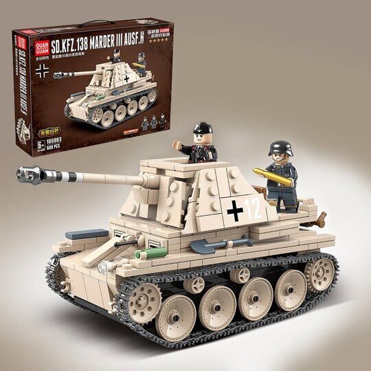 Конструктор Quanguan 100083 Немецкая противотанковая САУ Marder III 