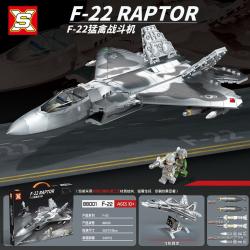 Конструктор SX 88001 - Военный самолет F-22 Раптор