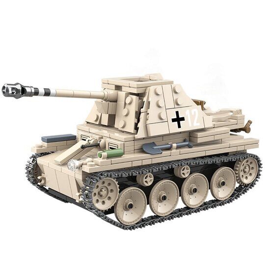 Конструктор Quanguan 100083 Немецкая противотанковая САУ Marder III 