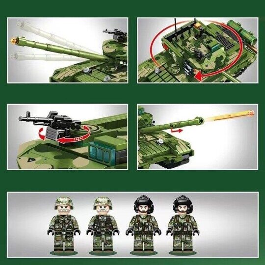 Конструктор Sembo 203145 - Основной боевой танк Type 99B