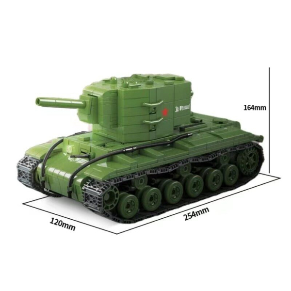 Конструктор 100239 Quanguan - КВ-2 — советский тяжёлый штурмовой танк