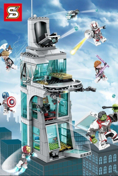 Конструктор SY 1349 - Marvel Башня Мстителей Эра Альтрона